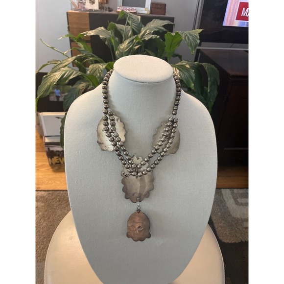 ONE OF THE MOST LUXURIOUS VINTAGE NATIVE AMERICAN NAVAJO TURQUOISE STERLING SILV - Picture 8 of 13